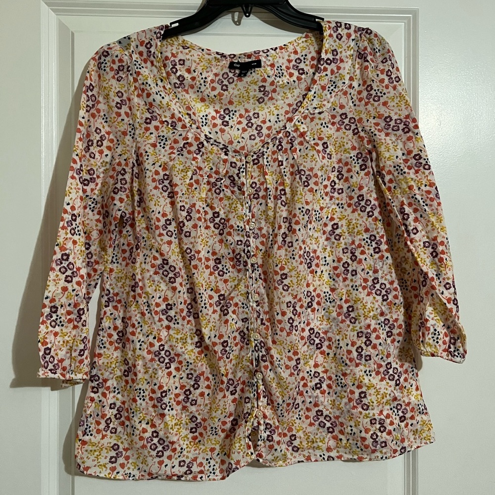 GAP Floral Blouse (M)